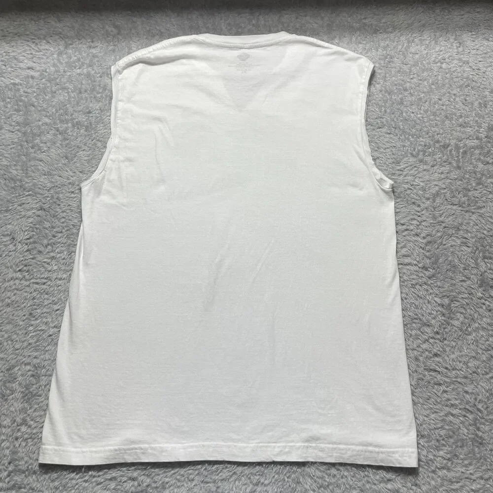 Harley-Davidson Shirt Men XL White United We Ride Sleeveless V-Notch Graphic - Picture 5 of 5